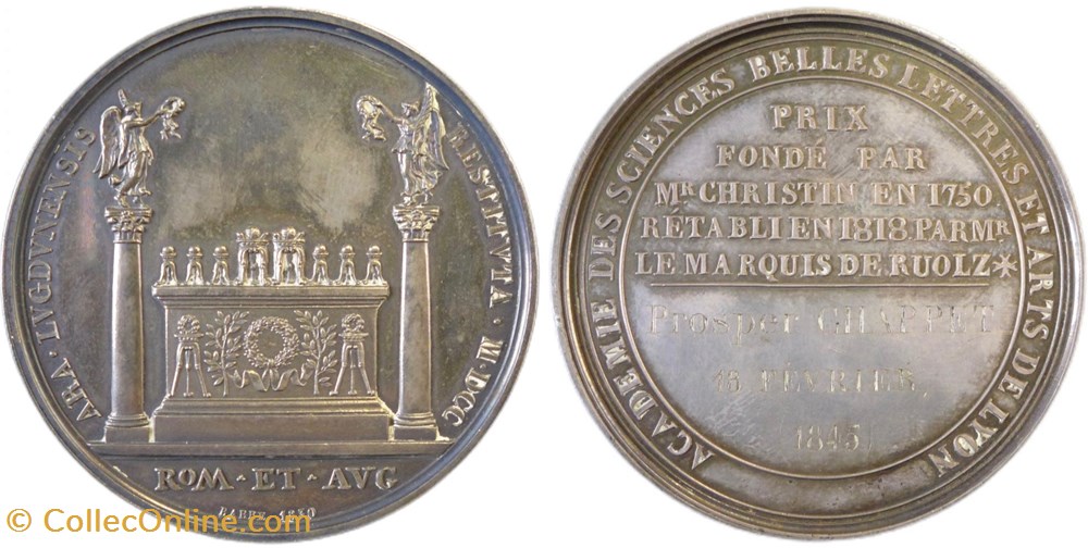 medailles fondation de ruolz academie de lyon 1830