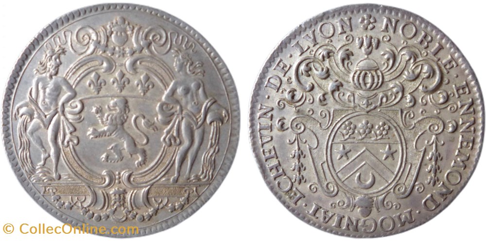 Ennemond Mogniat, jeton consulaire 1739 monnaies jetons mereaux ennemond mogniat jeton consulaire 1739