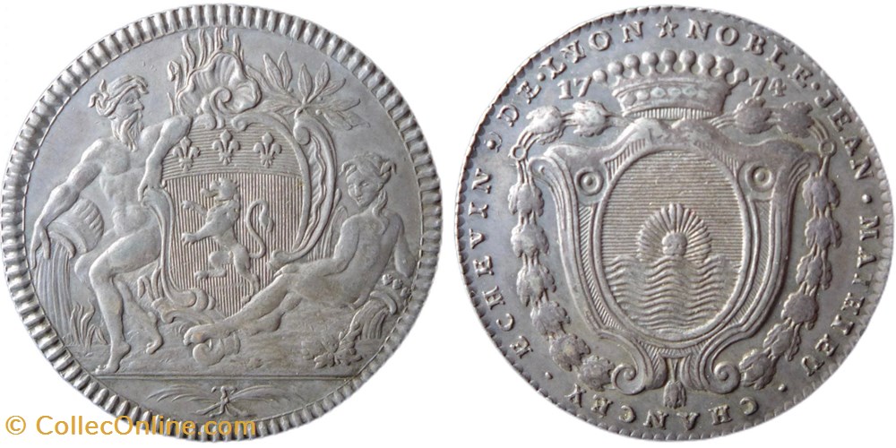Jean-Mathieu Chancey, jeton consulaire 1774 monnaies jetons mereaux jean mathieu chancey jeton consulaire 1774