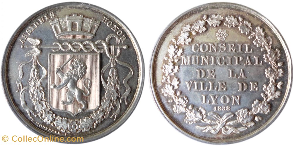 Conseil municipal par L. Mouterde, 1838 monnaies jetons mereaux conseil municipal par l mouterde 1838