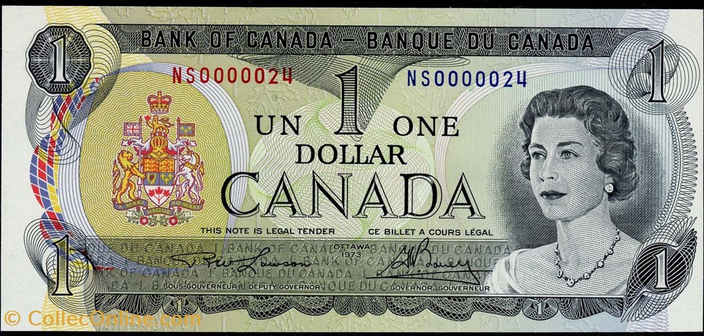 billet banque du canada 1973 billets amerique nord billet banque du canada 1973