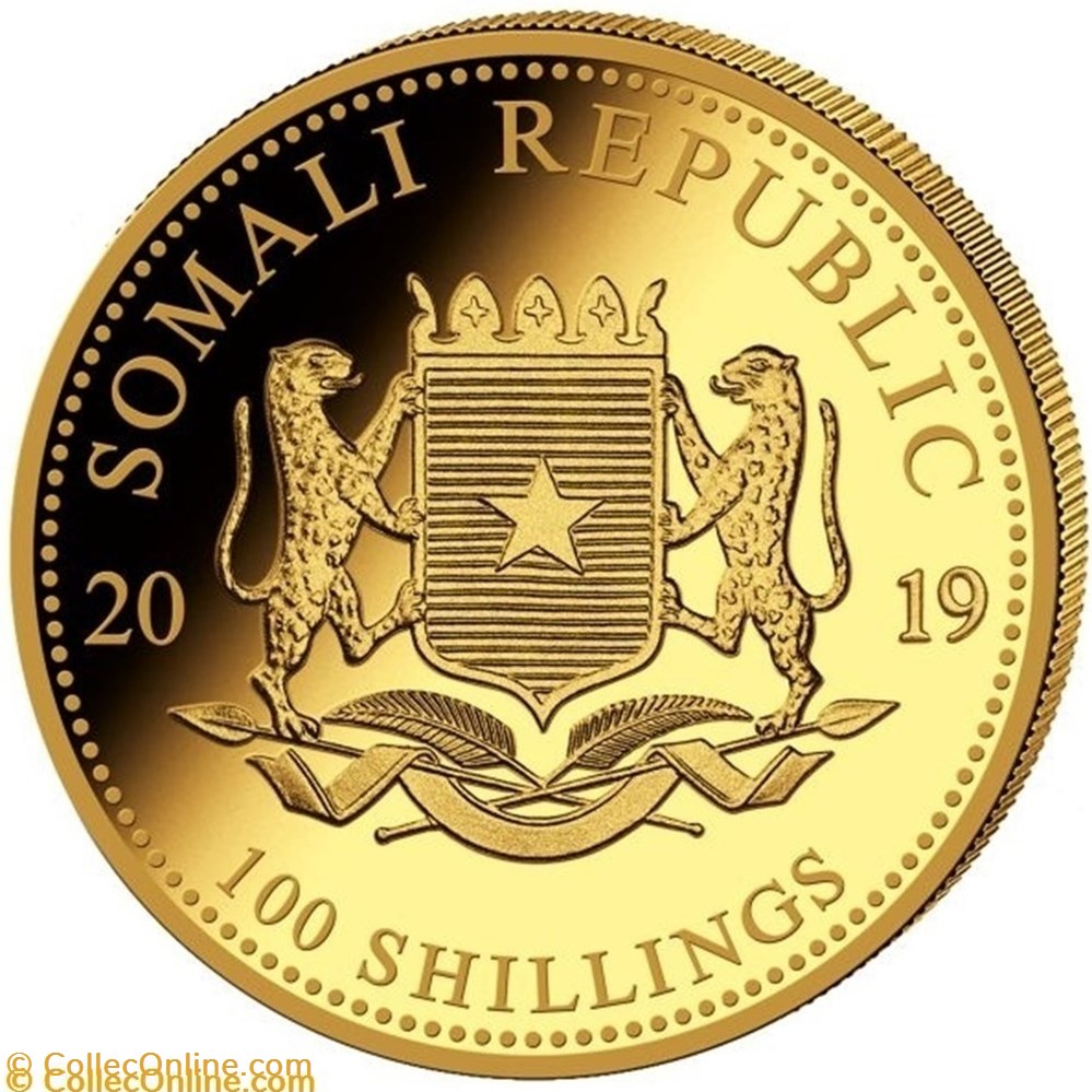 ( SOMALIE ) 2019 AFRICAN WILDLIFE ELEPHANT monnaie somalie 2019 african wildlife elephant
