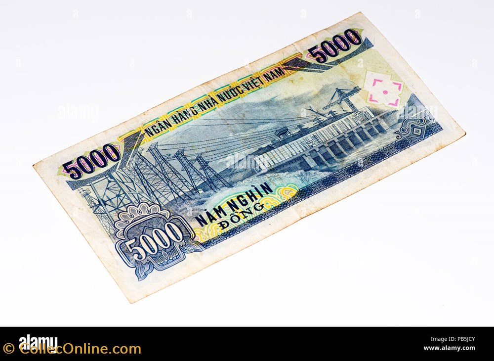 banknotes asia 5000 dong bank note of vietnam dong is the national currency of vietnam pb5jcy