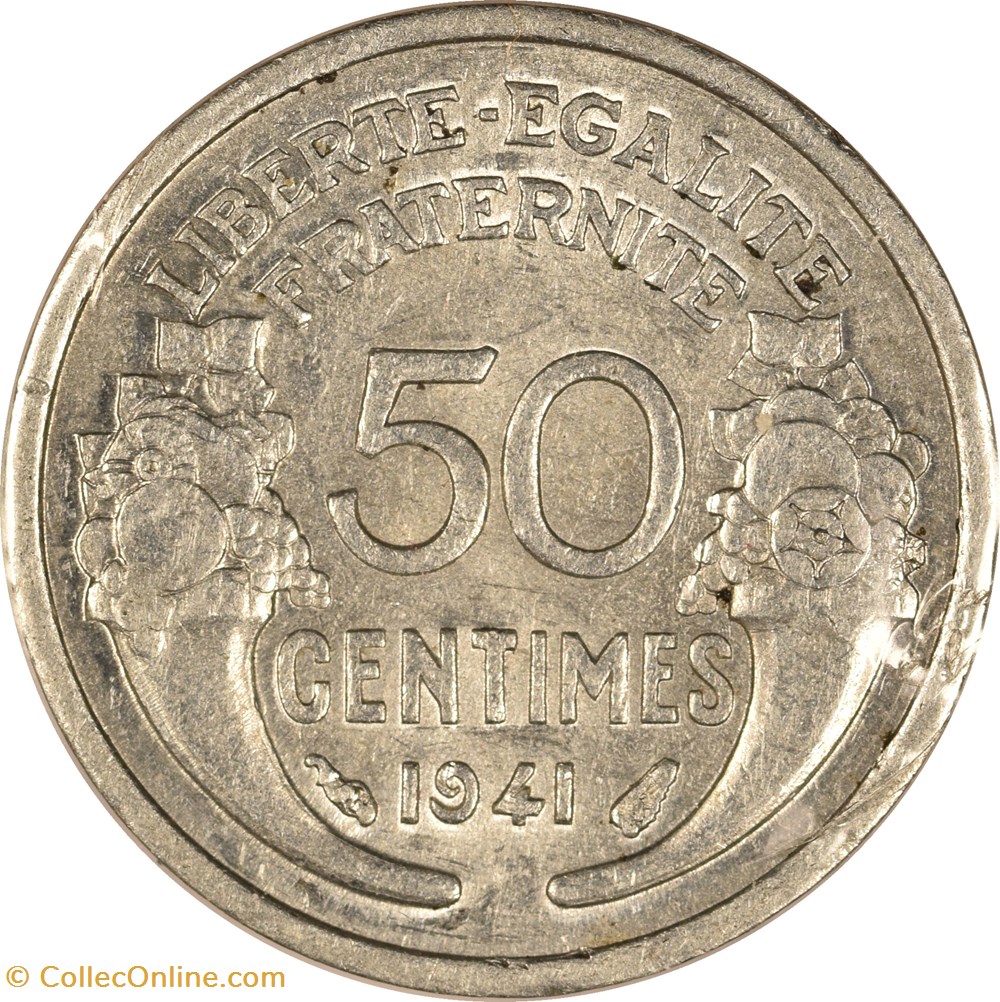 50 Centimes Morlon 1941 - Coins - World - France - Troisième République