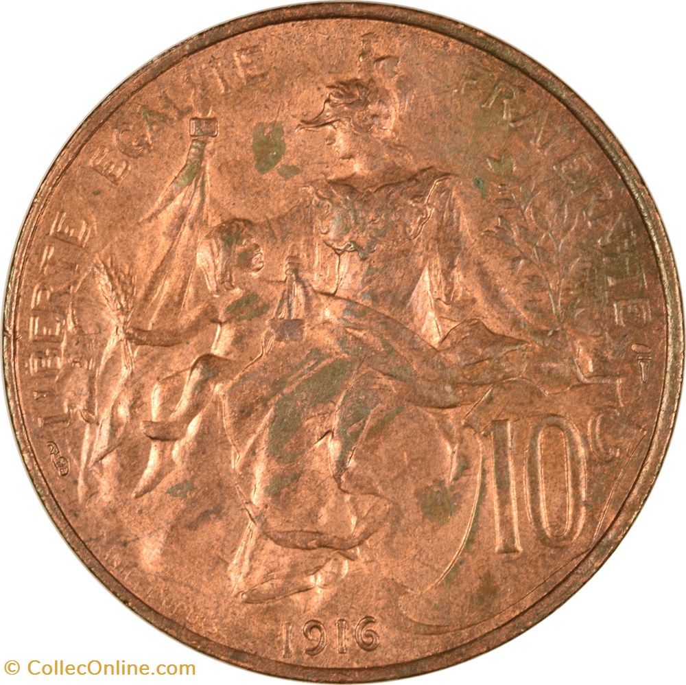 10 centimes Daniel-Dupuis 1916 monnaies monde france 10 centimes daniel dupuis 1916