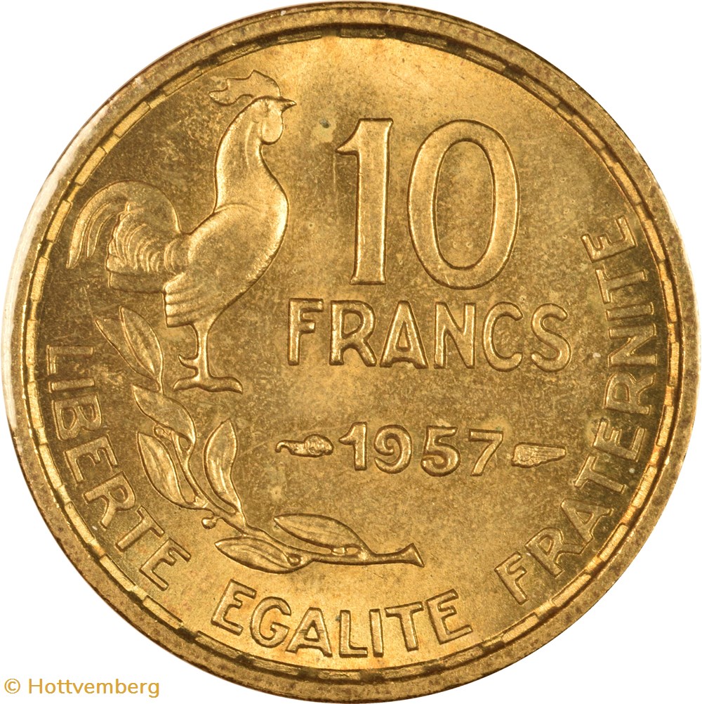10 francs Guiraud 1957 monnaies monde france 10 francs guiraud 1957