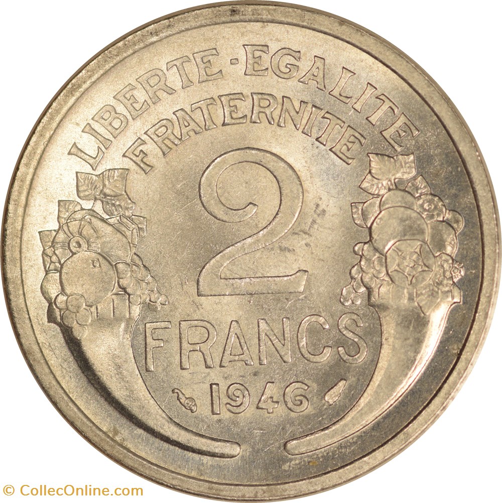 2 francs Morlon 1946 monnaies monde france 2 francs morlon 1946