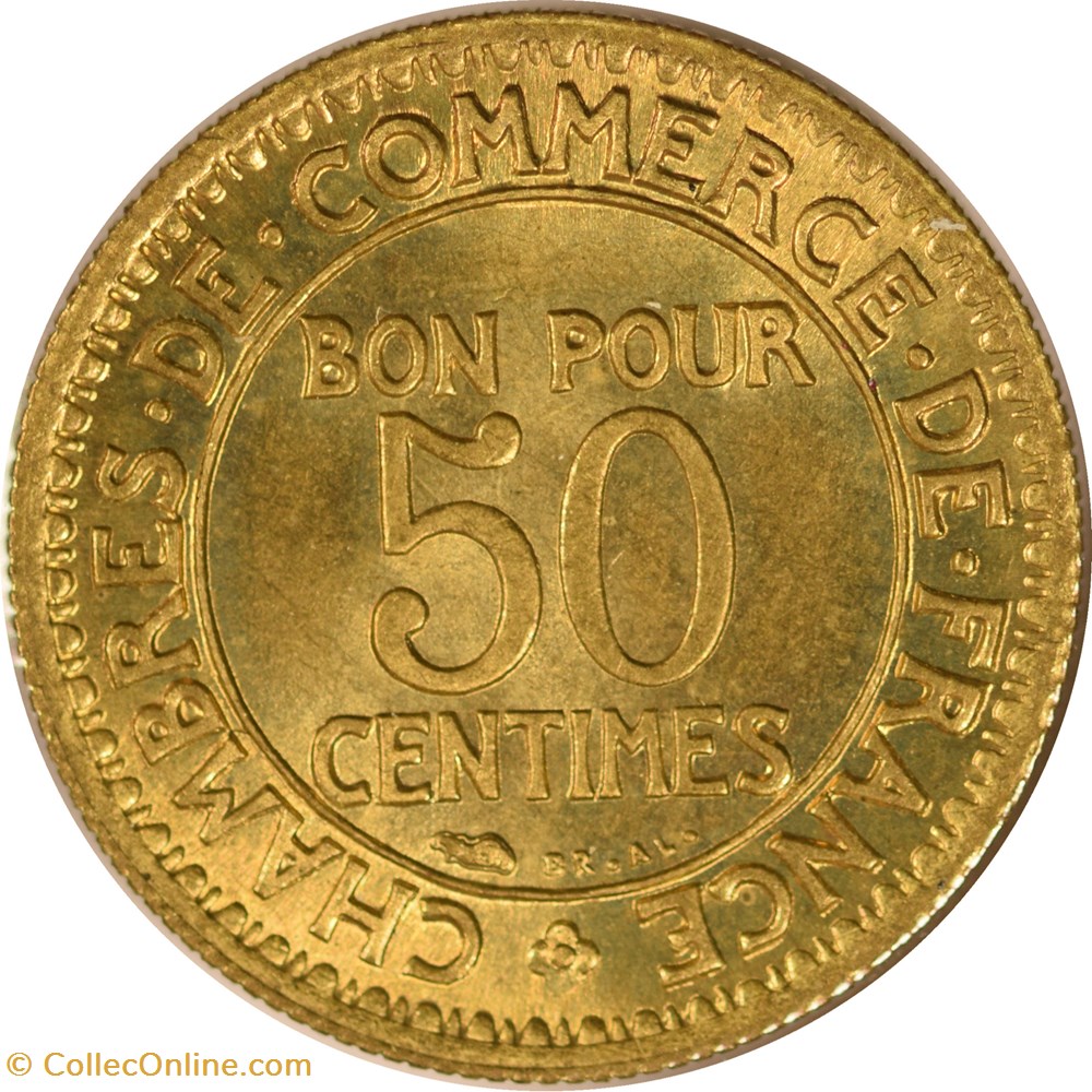 50 centimes Chambres de Commerce 1927 monnaies monde france 50 centimes chambres de commerce 1927