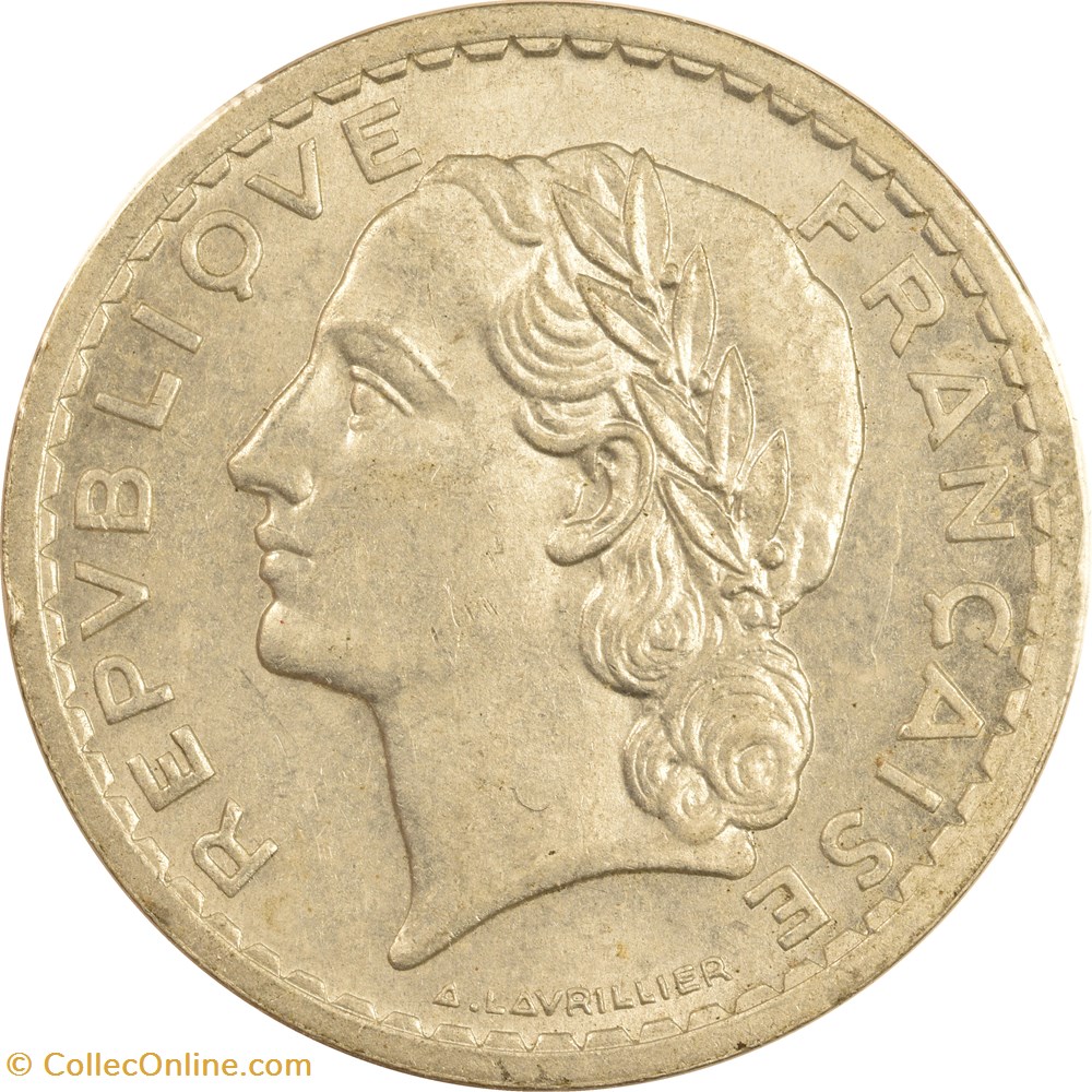 5 francs Lavrillier 1946 B monnaies monde france 5 francs lavrillier 1946 b