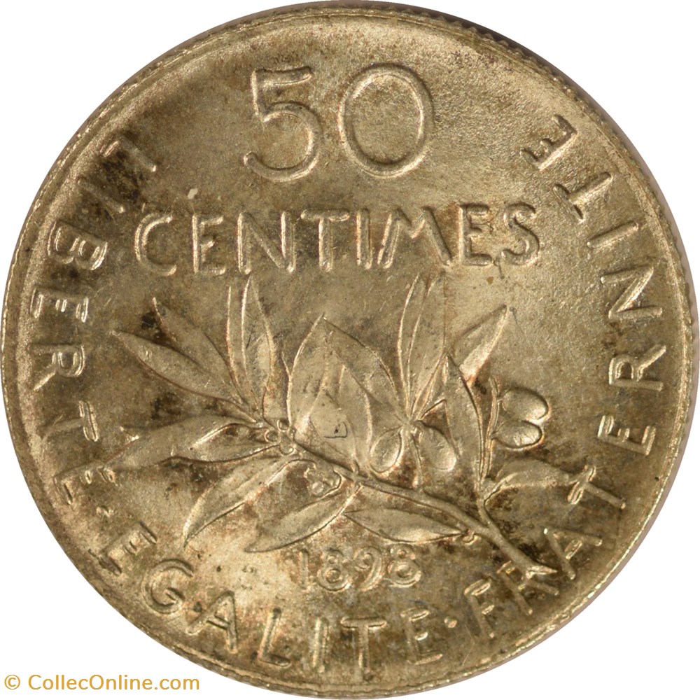 50 centimes Semeuse 1898 monnaies monde france 50 centimes semeuse 1898