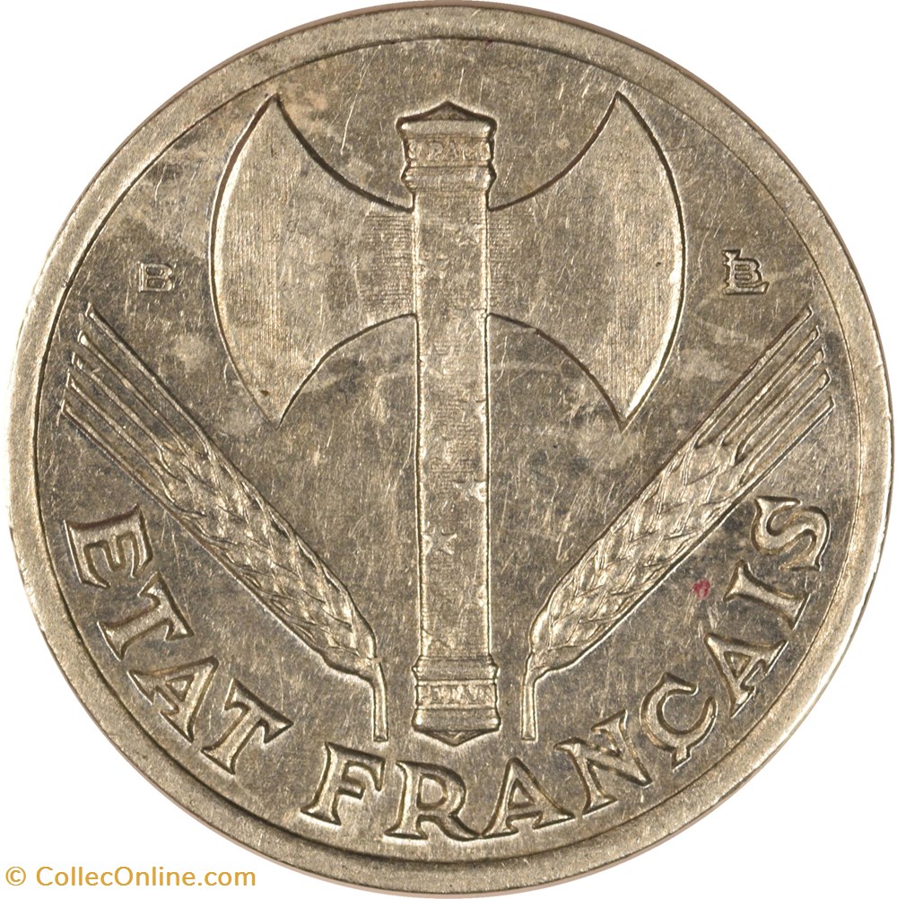 50 centimes Francisque 1943 B monnaies monde france 50 centimes francisque 1943 b