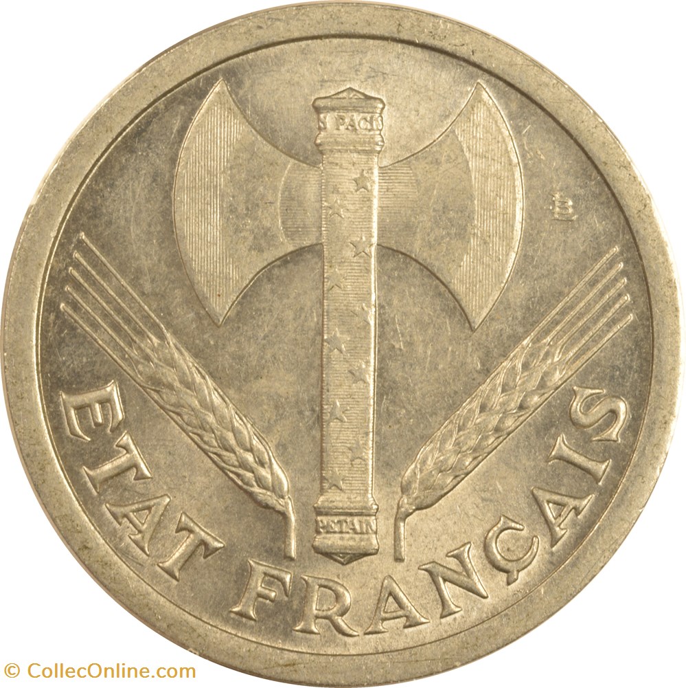 2 francs Francisque 1943 monnaies monde france 2 francs francisque 1943