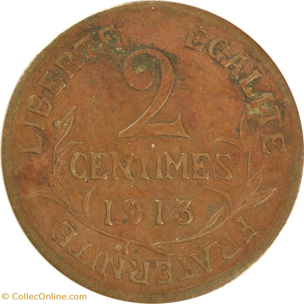 monnaies monde france 2 centimes daniel dupuis 1913