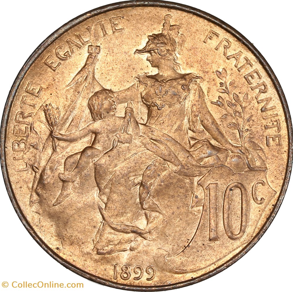 10 centimes Daniel-Dupuis 1899 (MS65) monnaies monde france 10 centimes daniel dupuis 1899 ms65