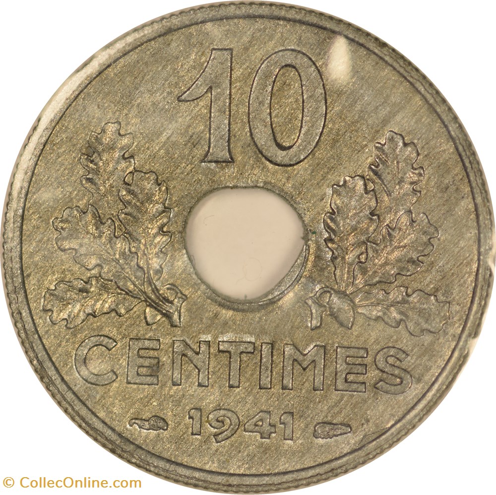 10 centimes Etat français 1941 monnaies monde france 10 centimes etat francais 1941