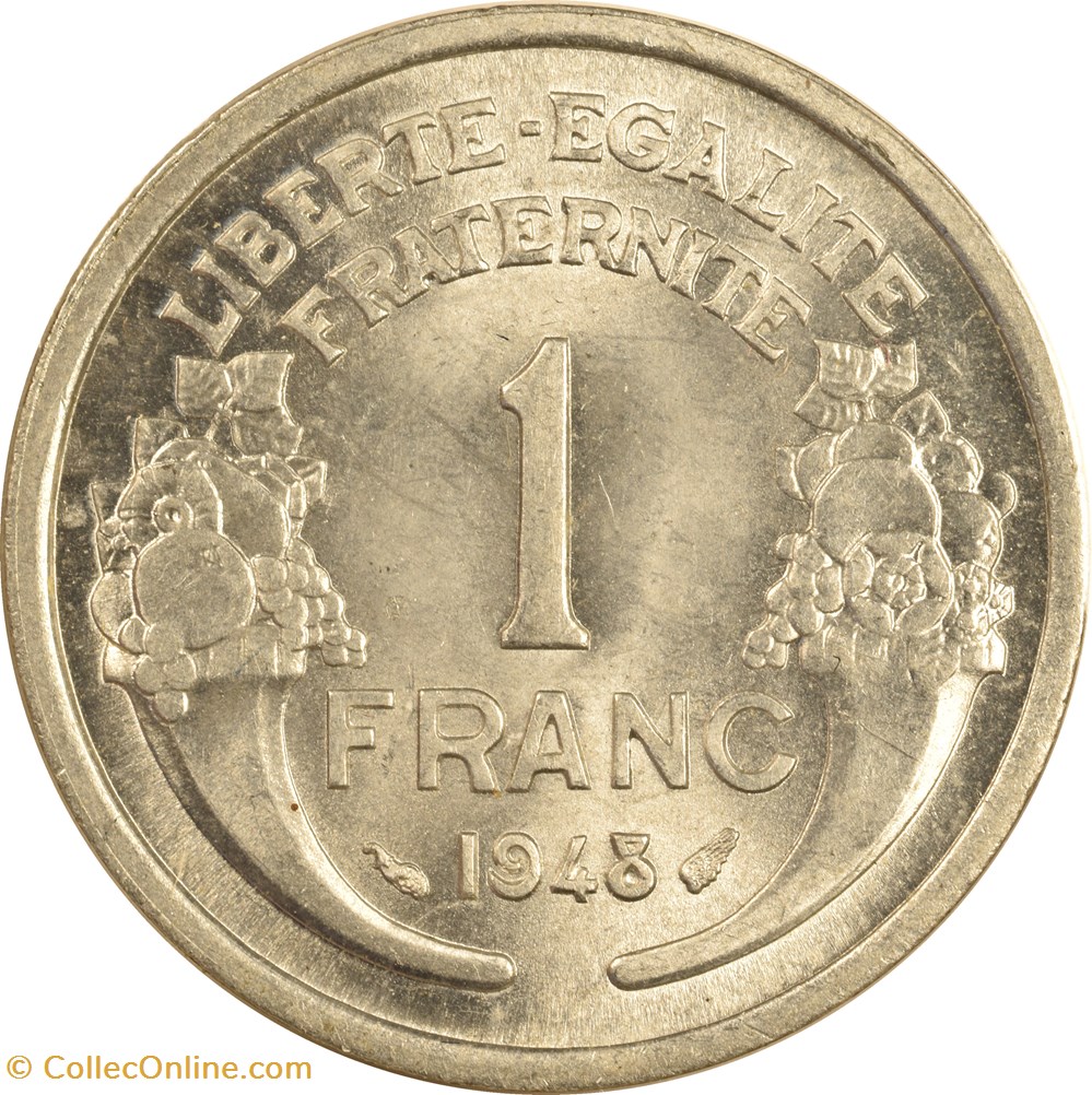monnaies monde france 1 franc morlon 1948
