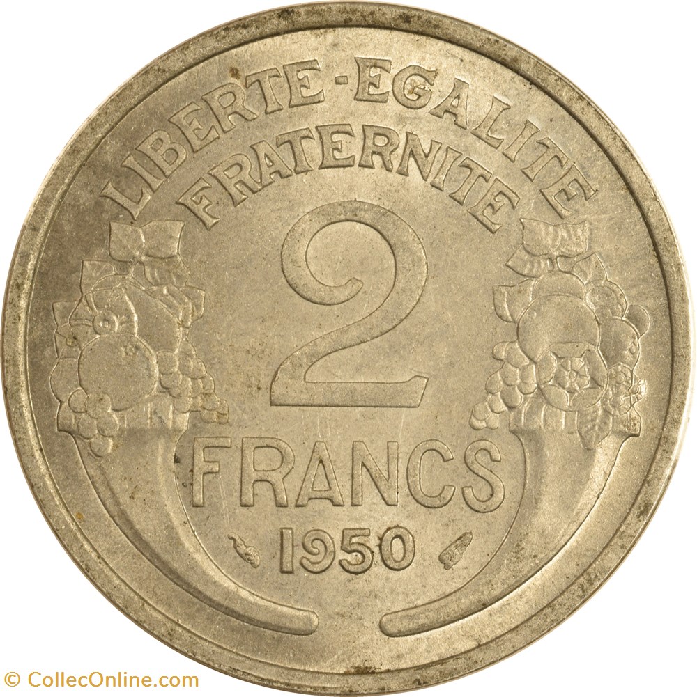 2 francs Morlon 1950 monnaies monde france 2 francs morlon 1950