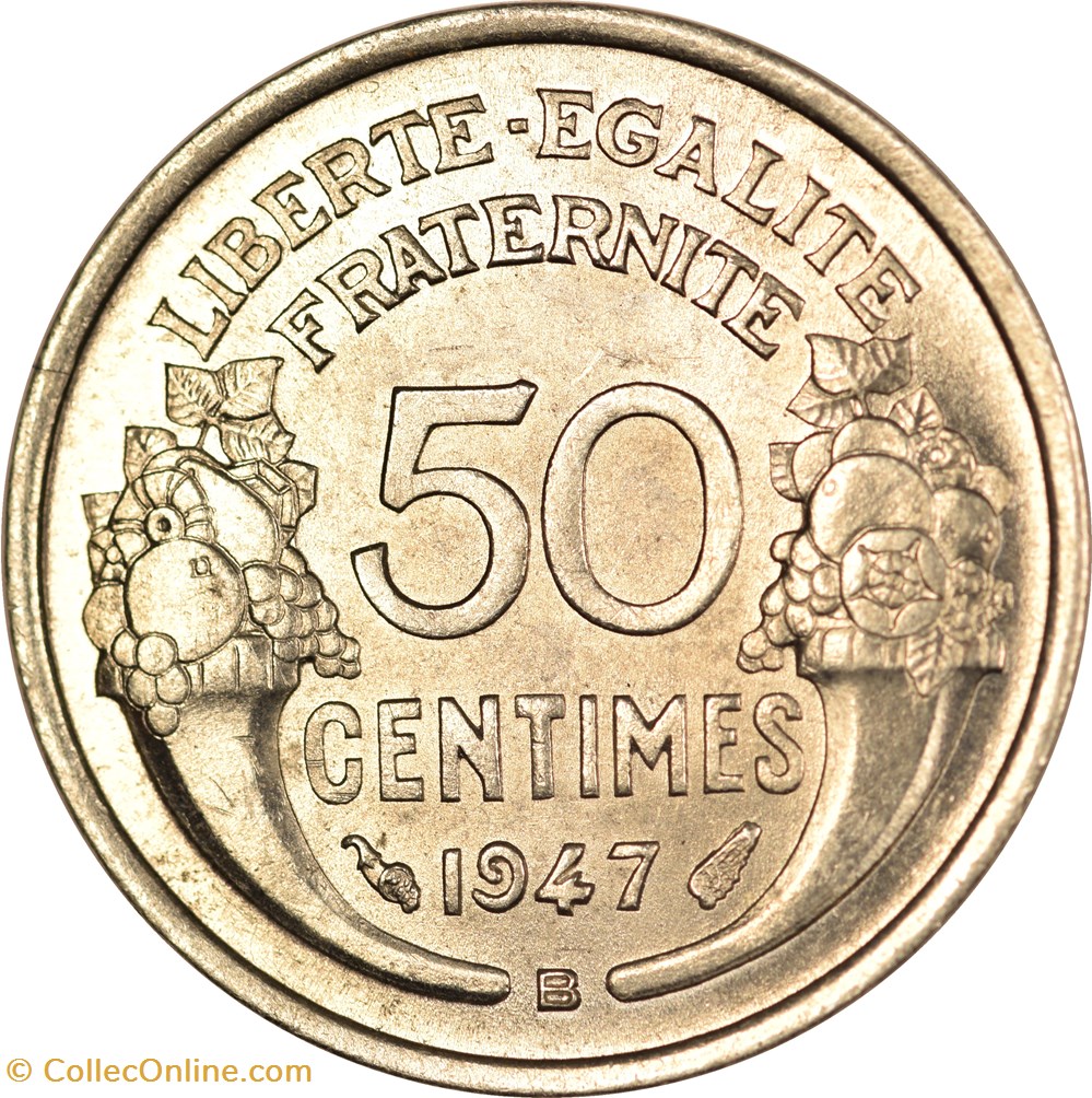 50 centimes Morlon 1947 B monnaies monde france 50 centimes morlon 1947 b