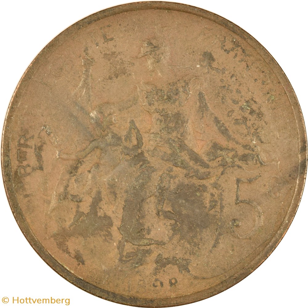 5 centimes Daniel-Dupuis 1898 flan mat monnaies monde france 5 centimes daniel dupuis 1898 flan mat