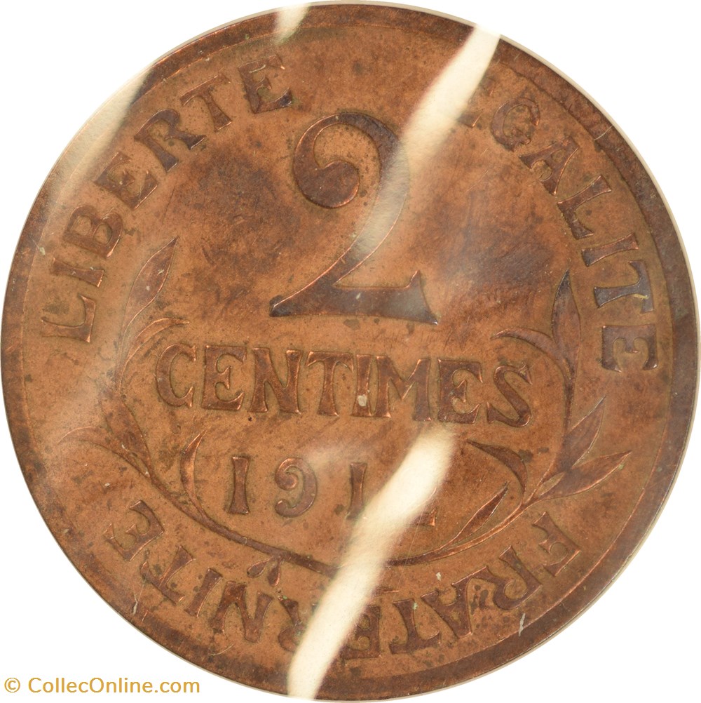 monnaies monde france 2 centimes daniel dupuis 1912