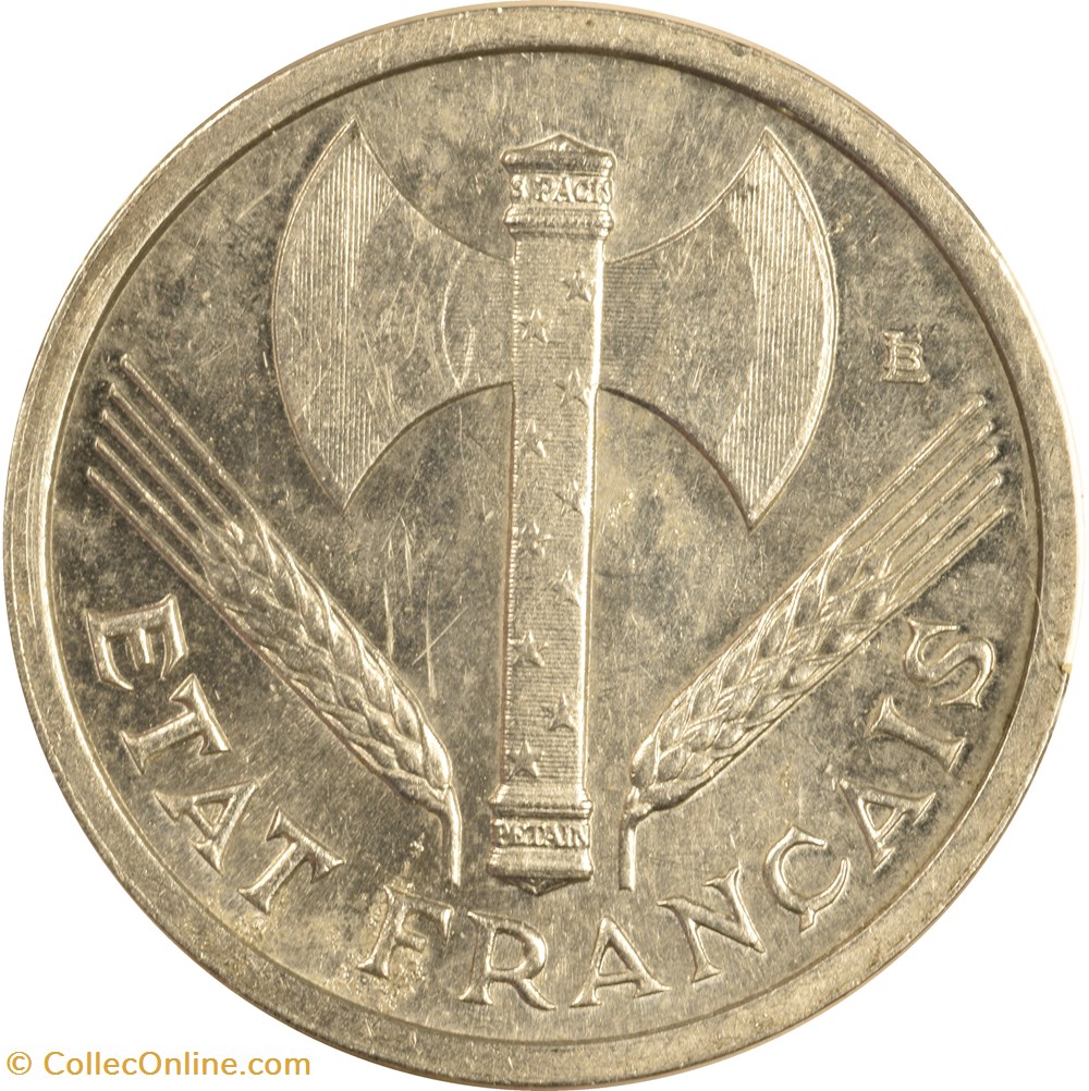 1 franc Francisque 1943 monnaies monde france 1 franc francisque 1943
