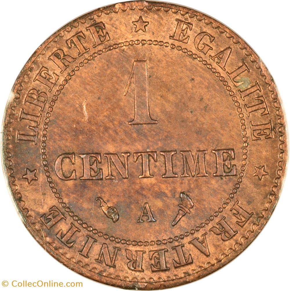 1 centime Cérès 1897 A monnaies monde france 1 centime ceres 1897 a