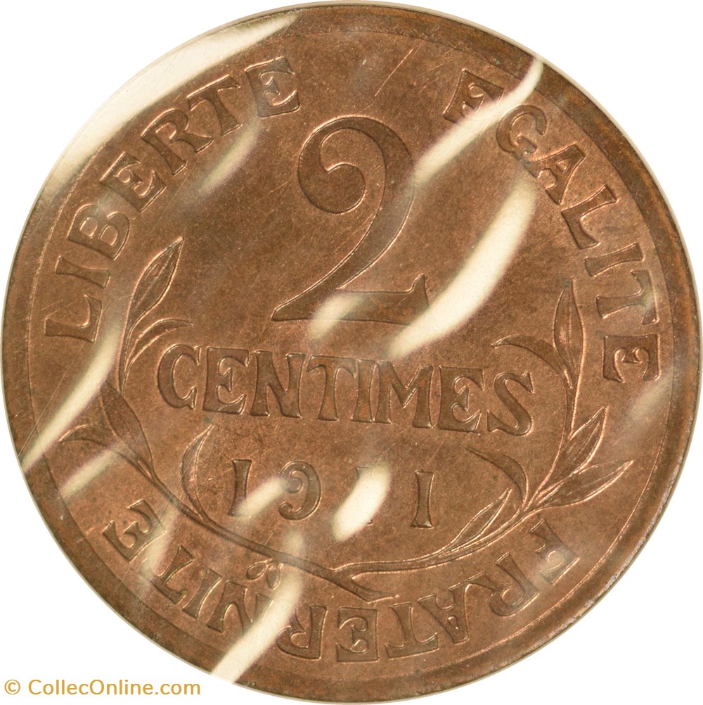 monnaies monde france 2 centimes daniel dupuis 1911