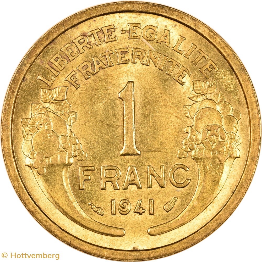 1 franc Morlon 1941 monnaies monde france 1 franc morlon 1941