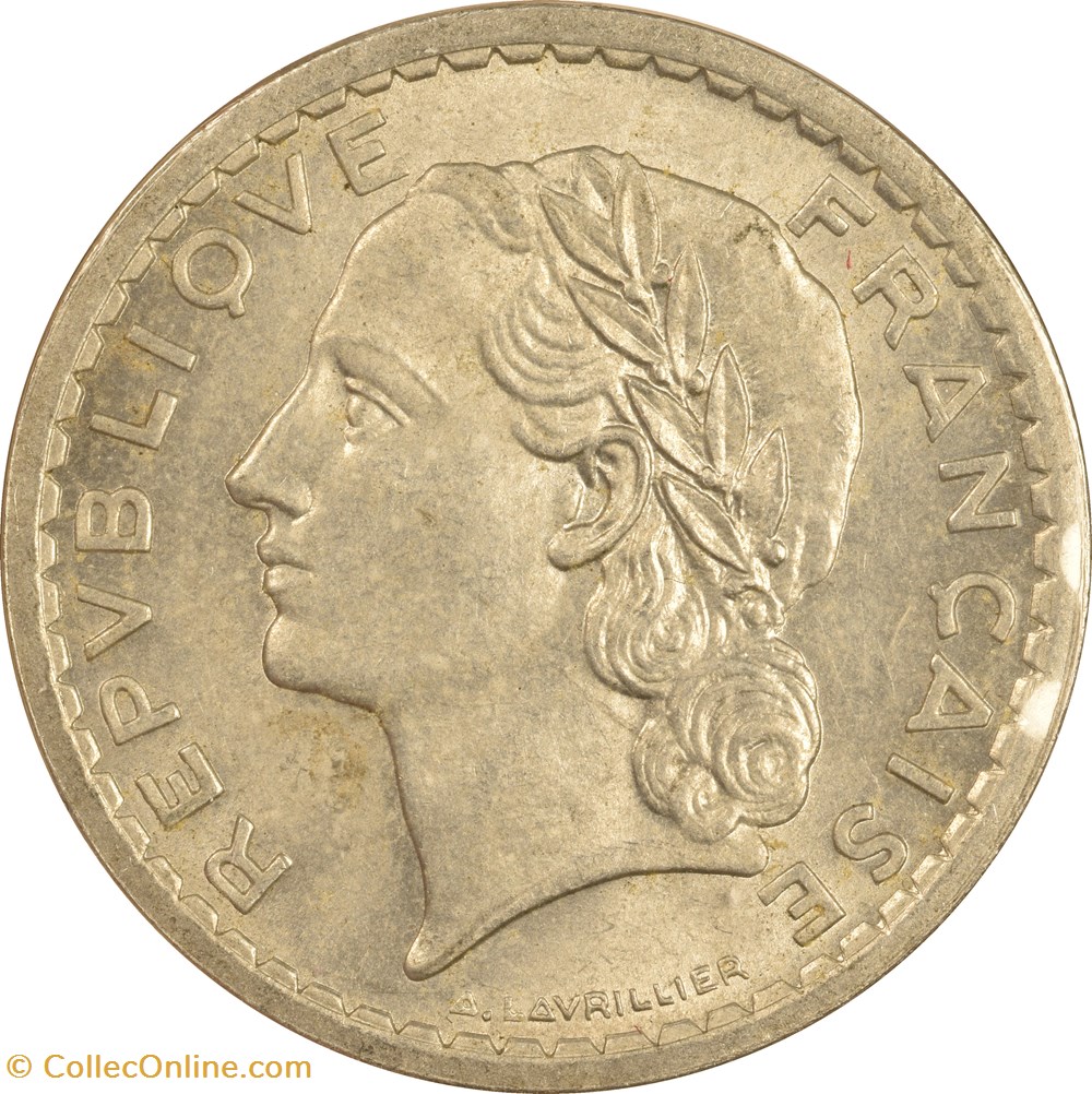 5 francs Lavrillier 1945 C monnaies monde france 5 francs lavrillier 1945 c