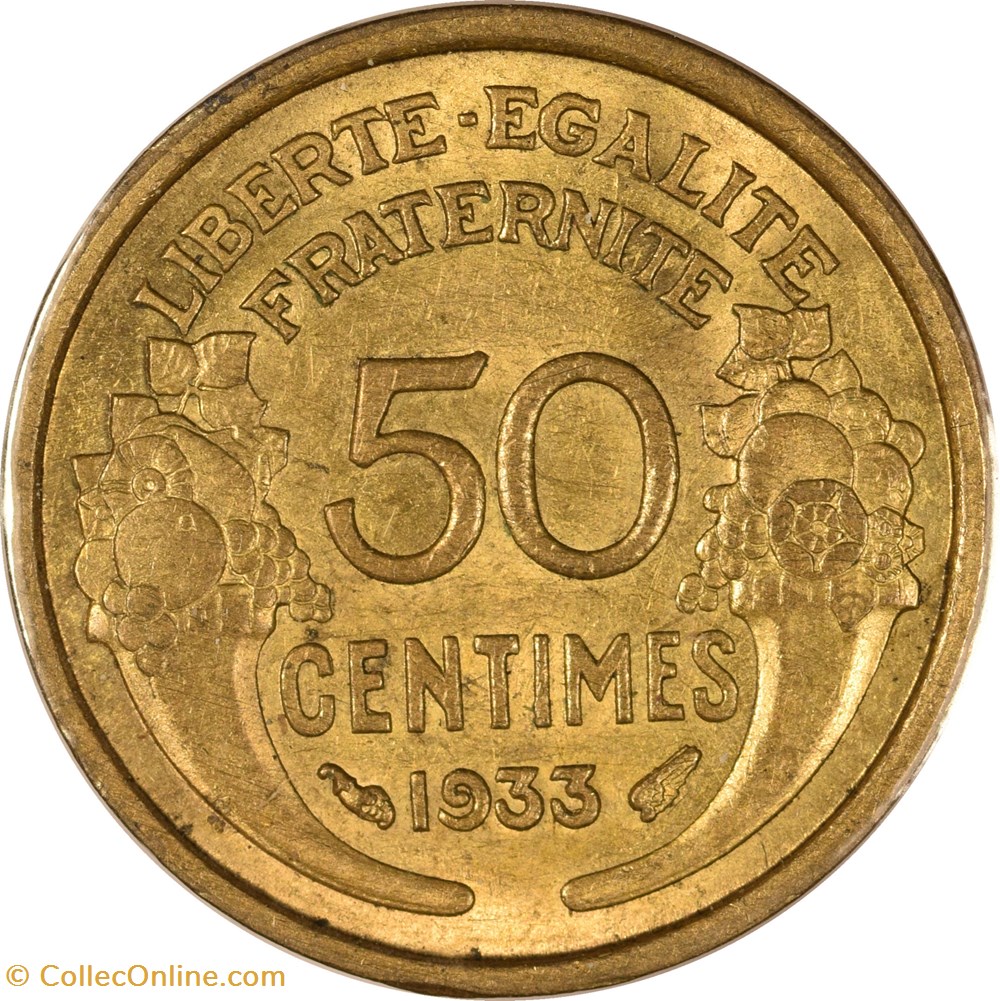 50 centimes Morlon 1933 monnaies monde france 50 centimes morlon 1933