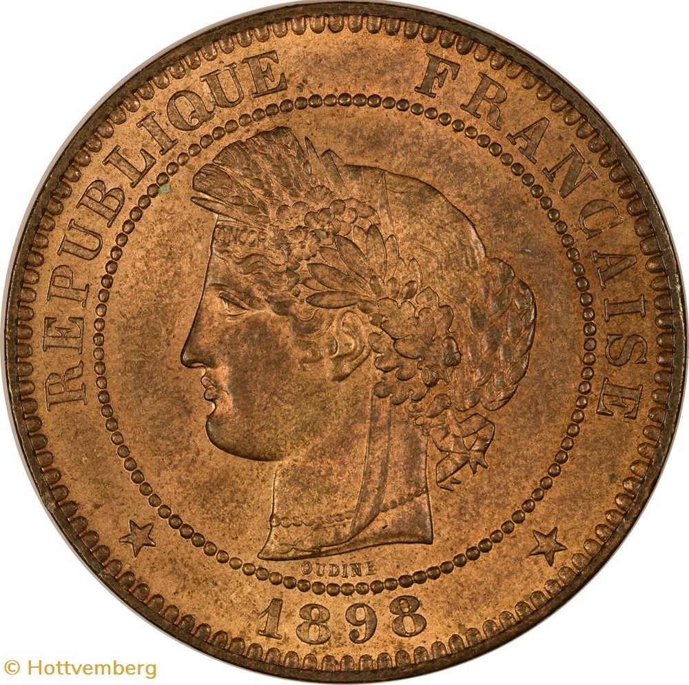 monnaies monde france 10 centimes ceres 1898 a