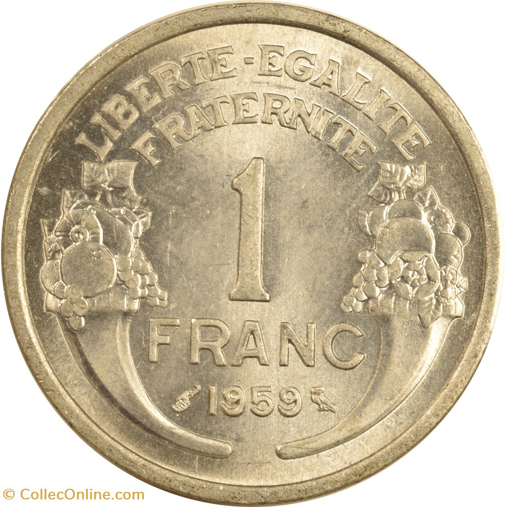 1 franc Morlon 1959 monnaies monde france 1 franc morlon 1959