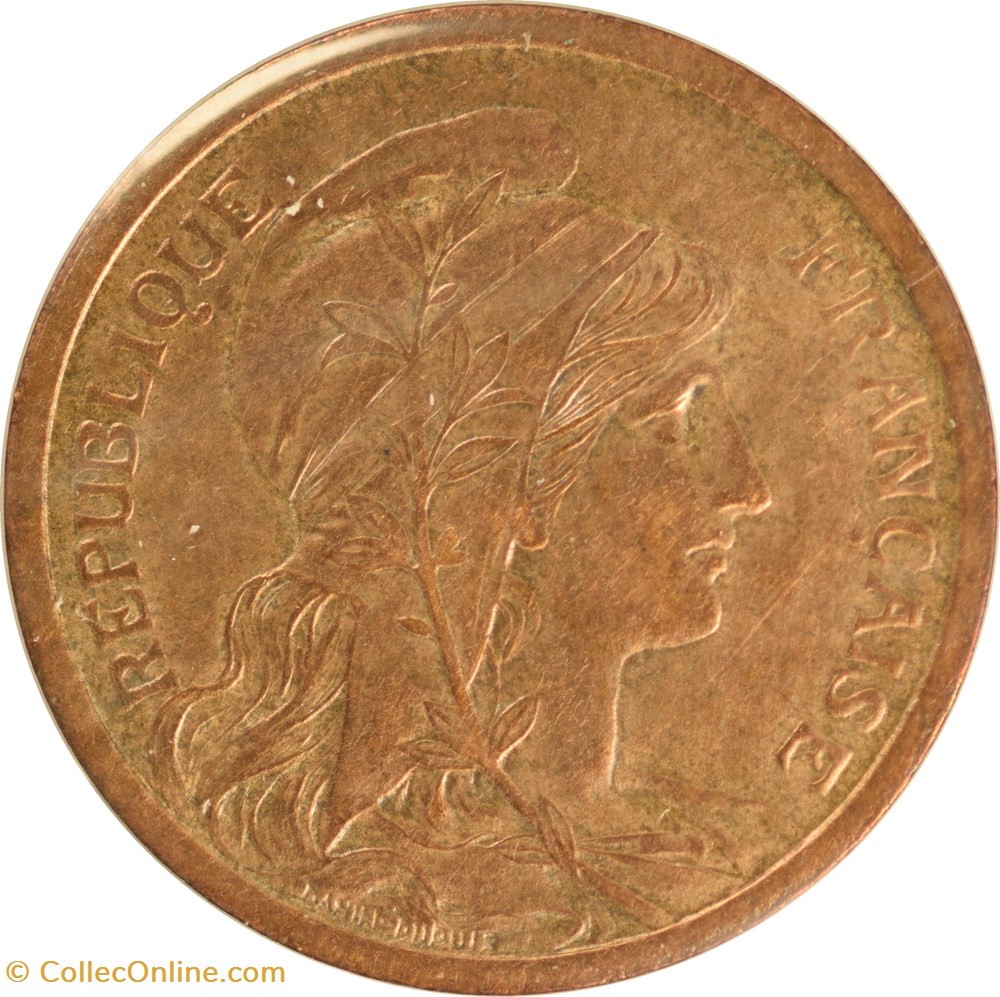 monnaies monde france 2 centimes daniel dupuis 1908