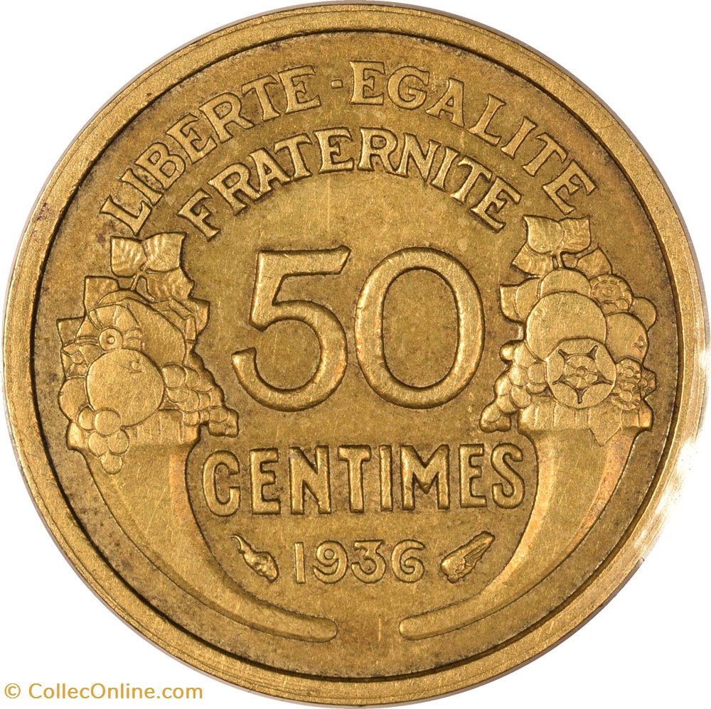 50 centimes Morlon 1936 monnaies monde france 50 centimes morlon 1936