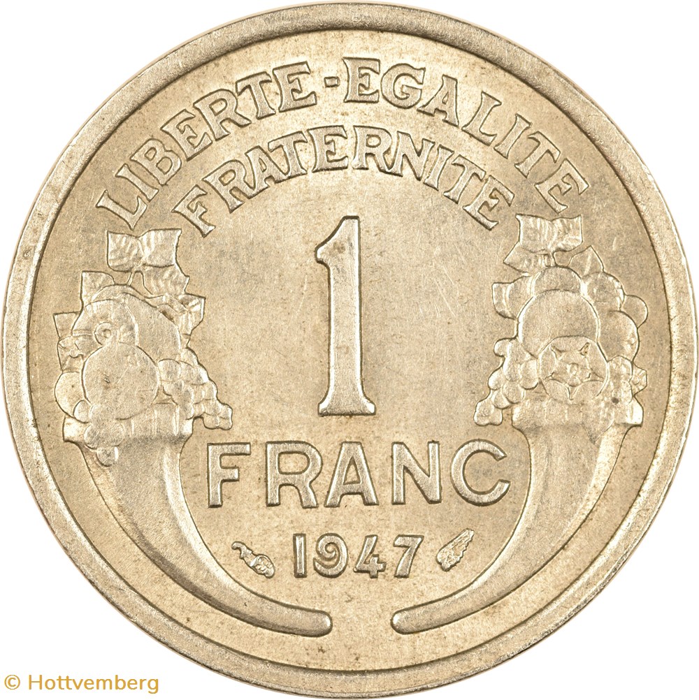1 franc Morlon 1947 monnaies monde france 1 franc morlon 1947
