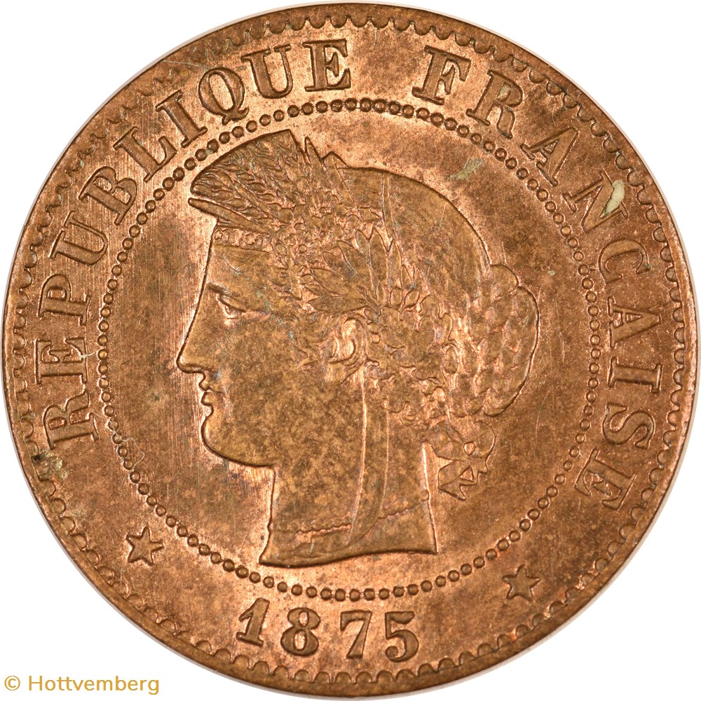 1 centime Cérès 1875 A monnaies monde france 1 centime ceres 1875 a