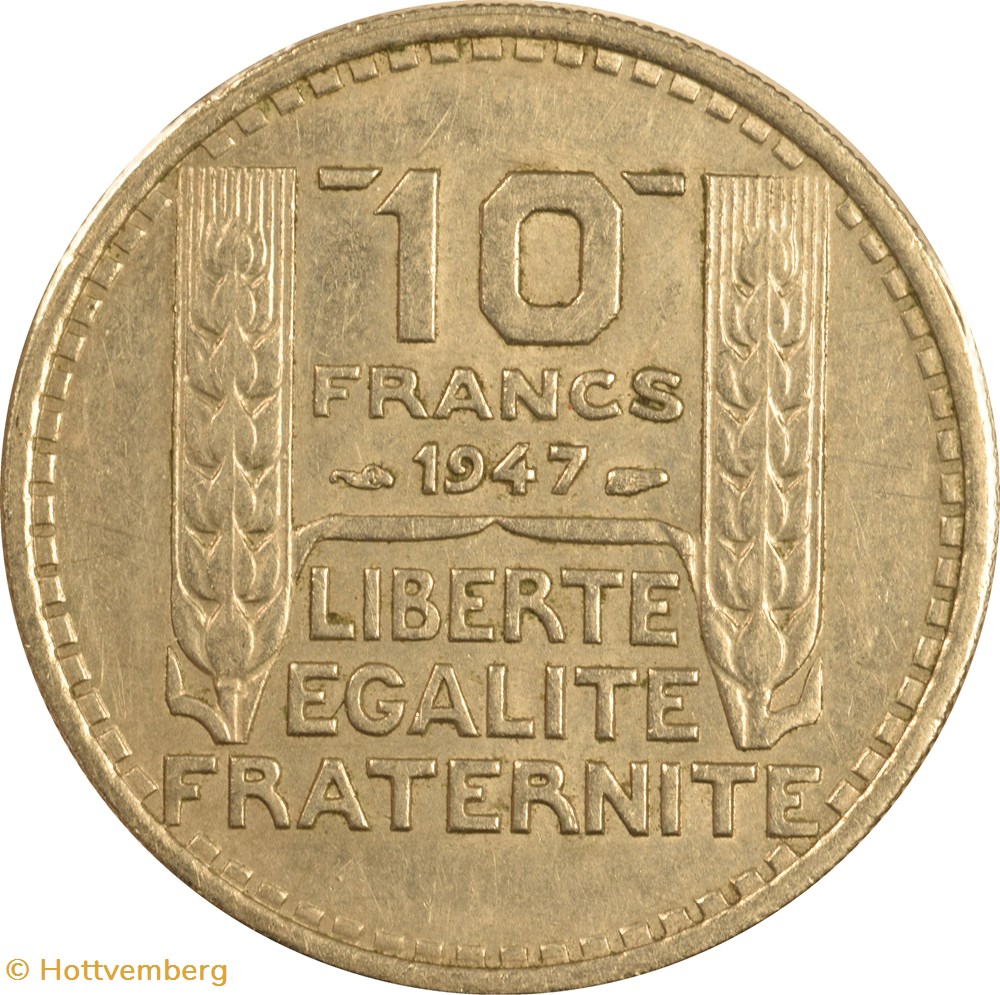 monnaies monde france 10 francs turin 1947
