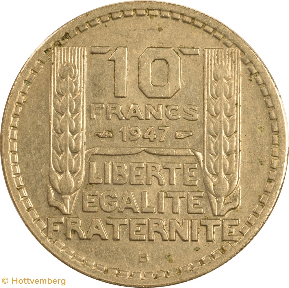 10 francs Turin 1947 B monnaies monde france 10 francs turin 1947 b