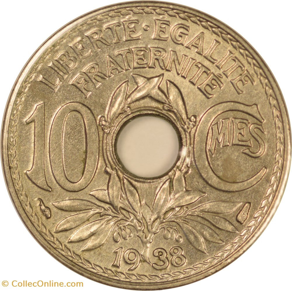 monnaies monde france 10 centimes lindauer 1938
