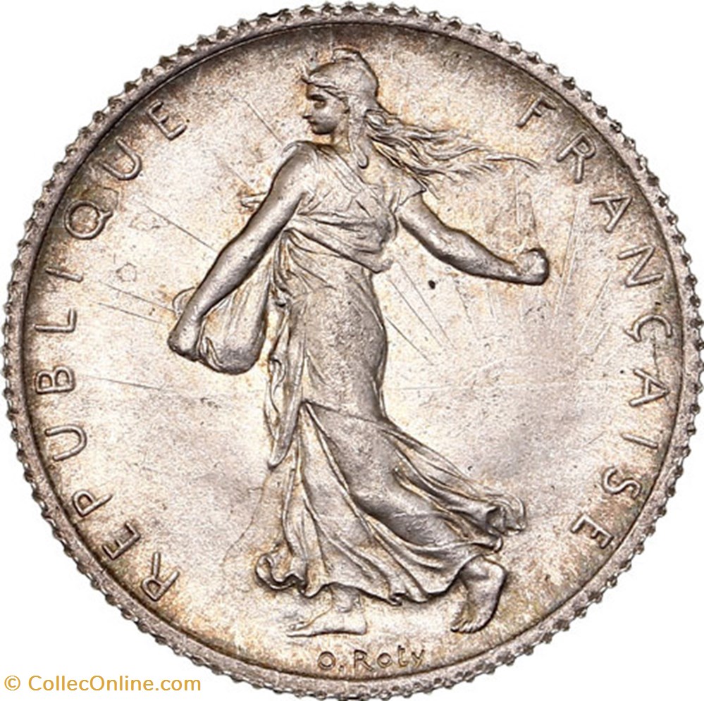 1 franc Semeuse 1902 (MS64) monnaies monde france 1 franc semeuse 1902 ms64