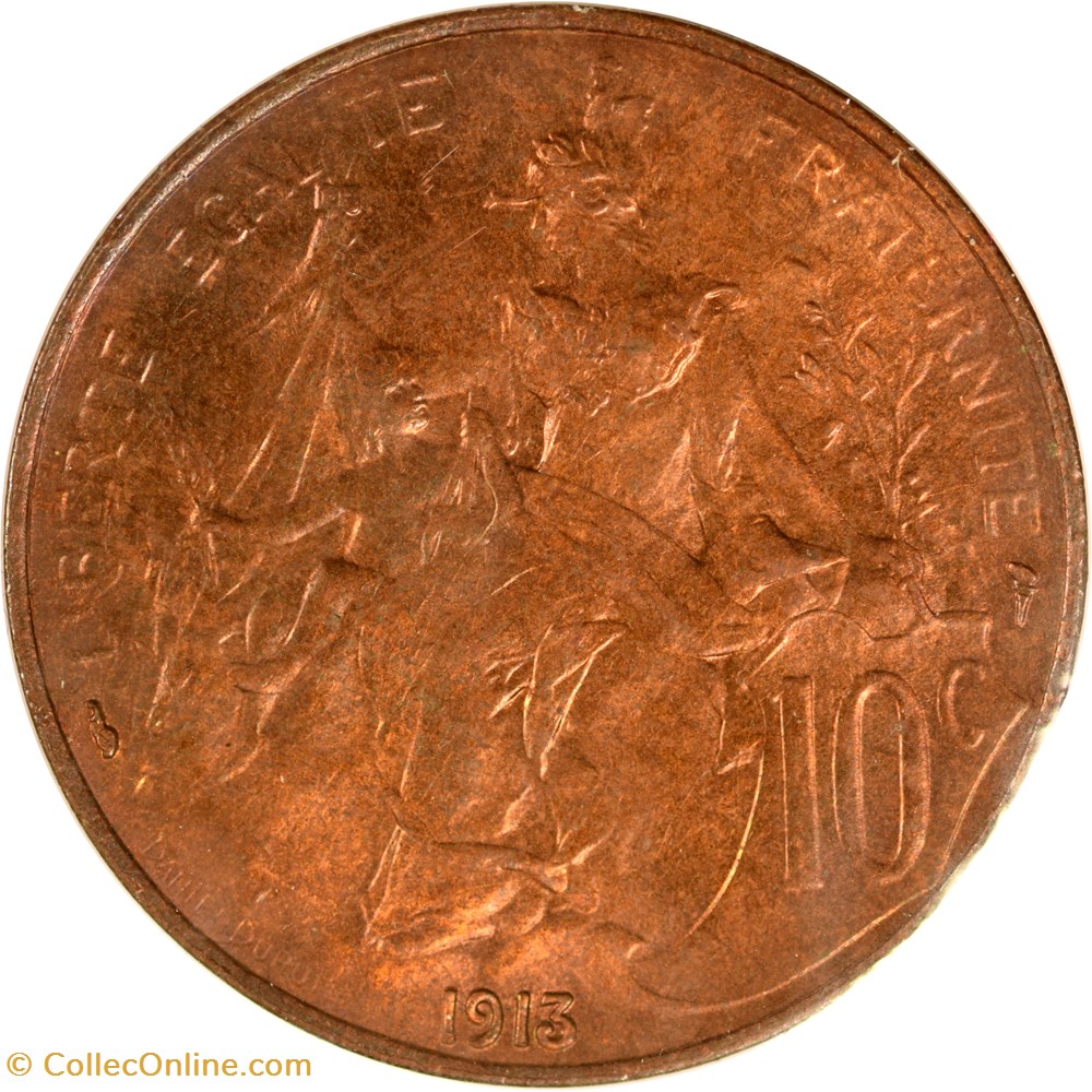 10 centimes Daniel-Dupuis 1913 monnaies monde france 10 centimes daniel dupuis 1913