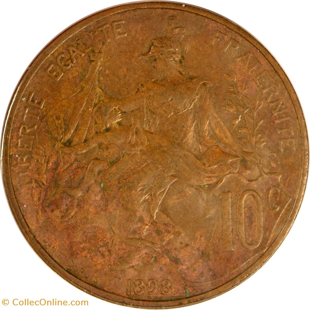 10 centimes Daniel-Dupuis 1898 monnaies monde france 10 centimes daniel dupuis 1898