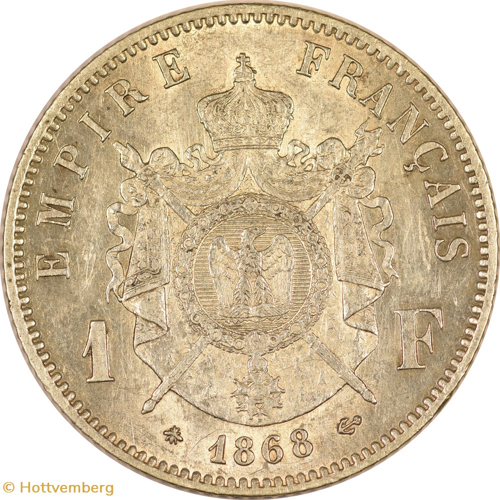 1 franc 1868 A monnaies monde france 1 franc 1868 a