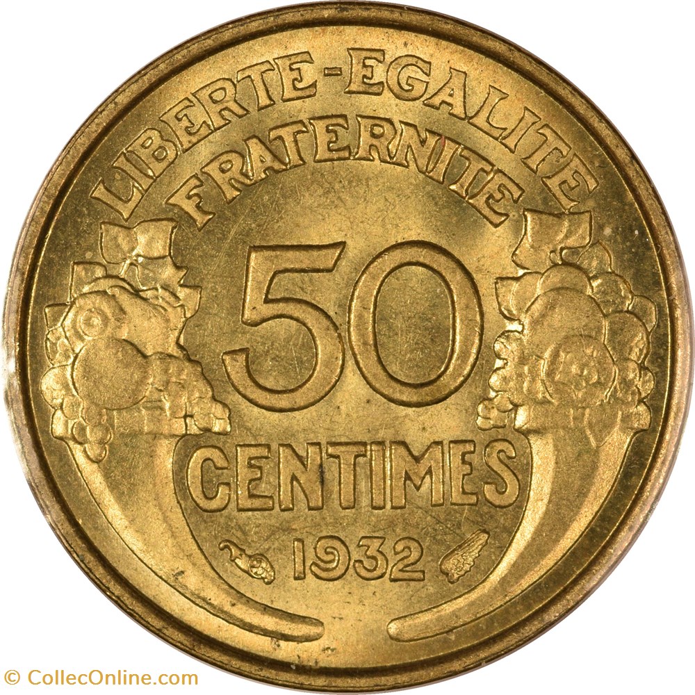 monnaies monde france 50 centimes morlon 1932