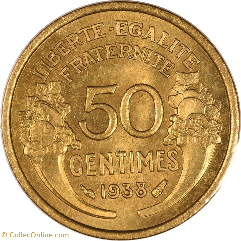 50 centimes Morlon 1938 monnaies monde france 50 centimes morlon 1938