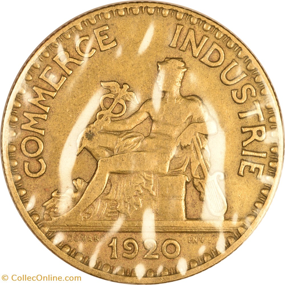 monnaies monde france 2 francs chambres de commerce 1920