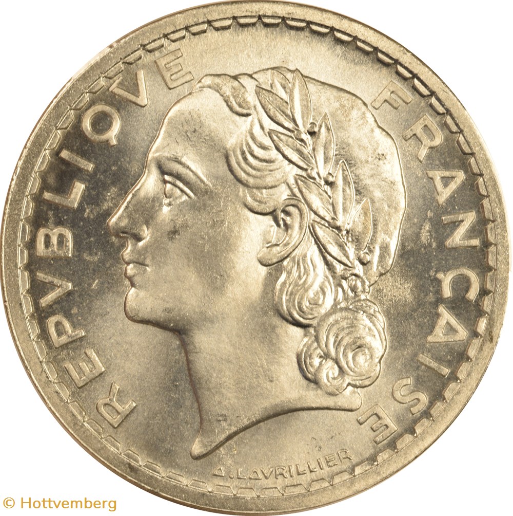 monnaies monde france 5 francs lavrillier 1947 b
