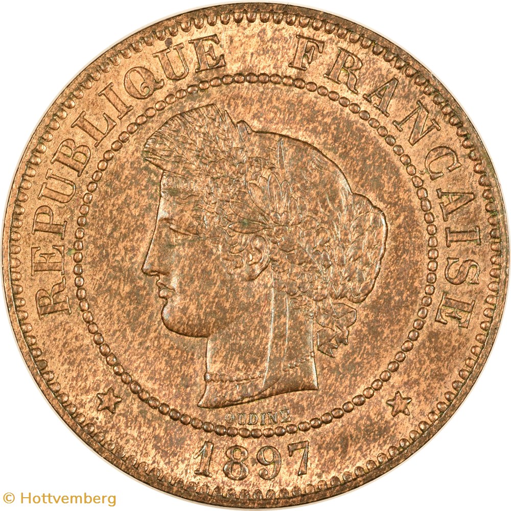 monnaies monde france 5 centimes ceres 1897 a