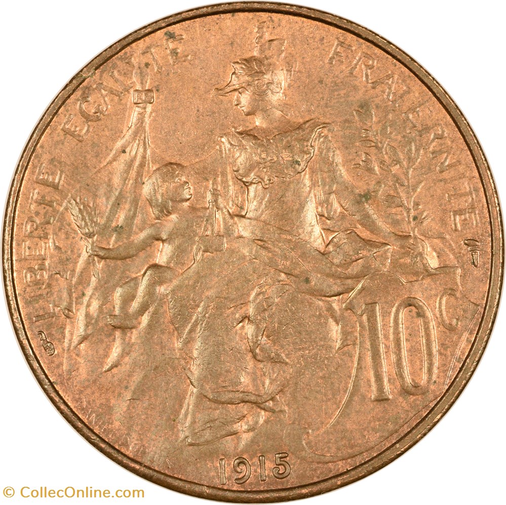 10 centimes Daniel-Dupuis 1915 monnaies monde france 10 centimes daniel dupuis 1915