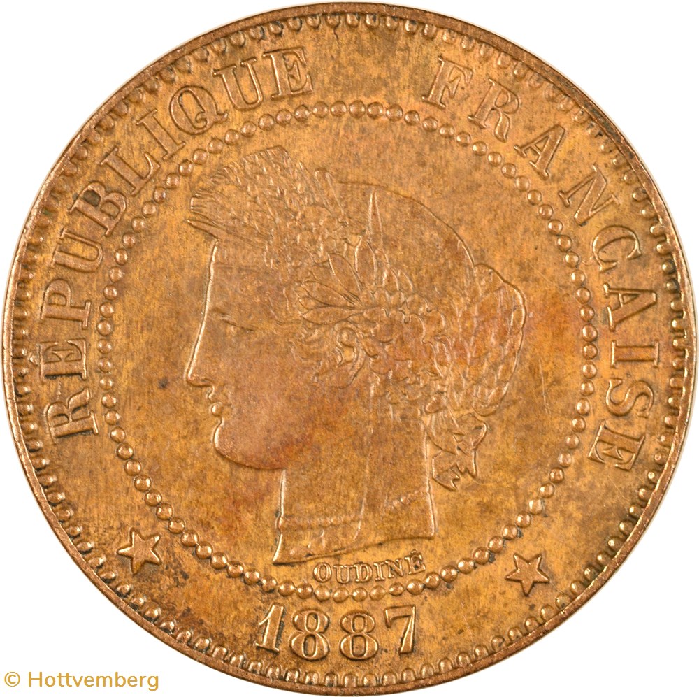 2 centimes Cérès 1887 A monnaies monde france 2 centimes ceres 1887 a